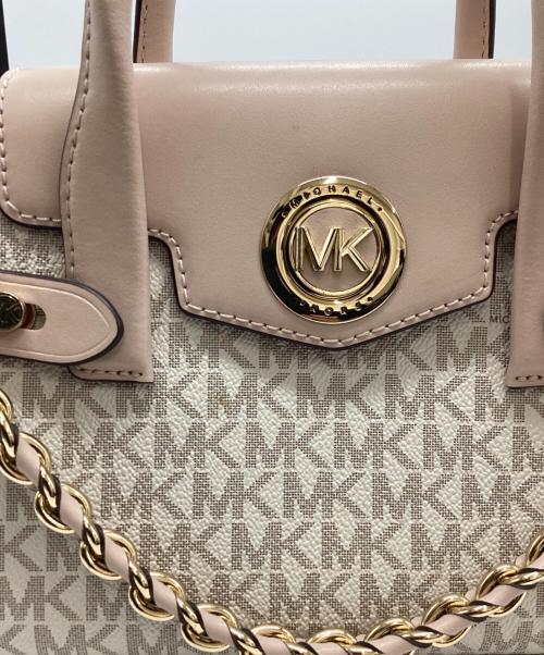 MICHAEL KORS（マイケルコース）MICHAEL KORS (マイケルコース) ショルダーバッグ ピンク×ベージュの古着・服飾アイテム
