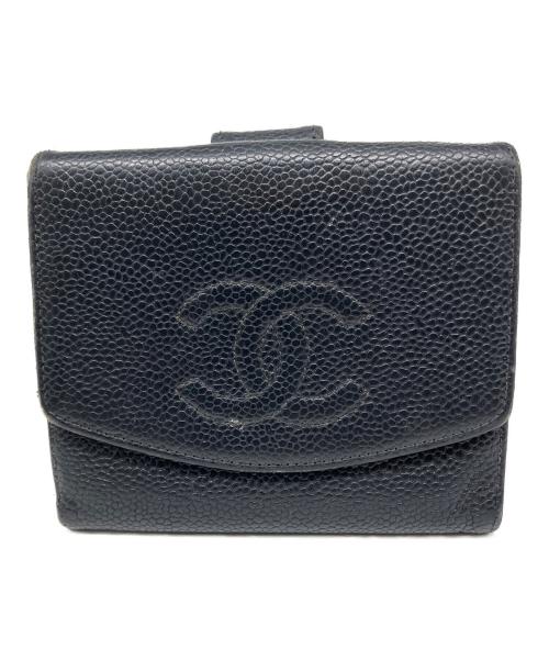 CHANEL（シャネル）CHANEL (シャネル) キャビアスキン ブラックの古着・服飾アイテム