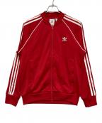 adidasアディダス）の古着「トラックジャケット」｜レッド×ホワイト
