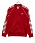 adidas（アディダス）の古着「トラックジャケット」｜レッド×ホワイト