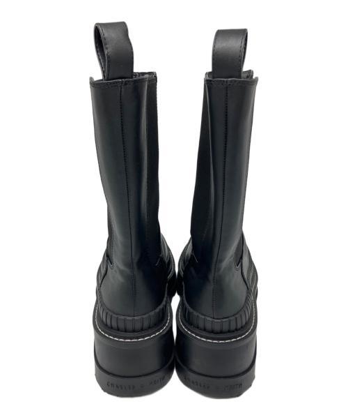 CHARLES & KEITH（チャールズアンドキース）CHARLES & KEITH (チャールズアンドキース) チェルシーブーツ ブラック サイズ:37の古着・服飾アイテム