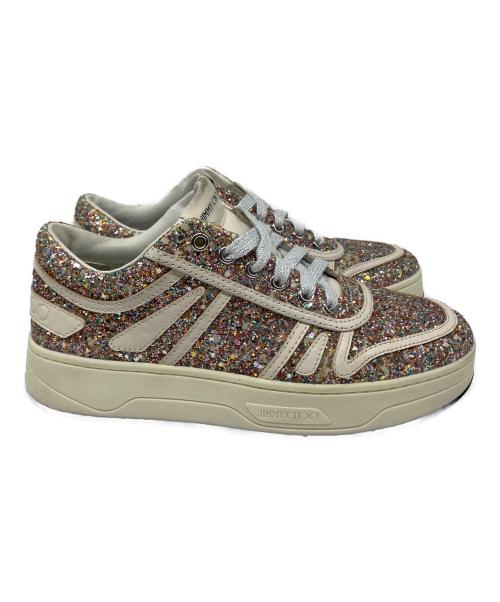 JIMMY CHOO（ジミーチュウ）JIMMY CHOO (ジミーチュウ) ローカットスニーカー ホワイト×ピンク サイズ:SIZE 36の古着・服飾アイテム