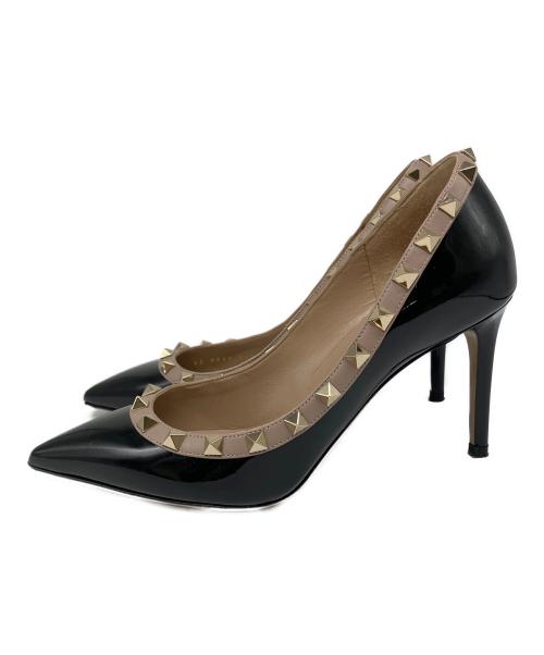 VALENTINO（ヴァレンティノ）VALENTINO (ヴァレンティノ) ロックスタッズパンプス ブラック サイズ:SIZE 35 1/2の古着・服飾アイテム
