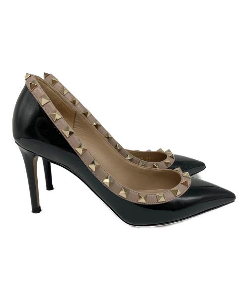 VALENTINO（ヴァレンティノ）VALENTINO (ヴァレンティノ) ロックスタッズパンプス ブラック サイズ:SIZE 35 1/2の古着・服飾アイテム