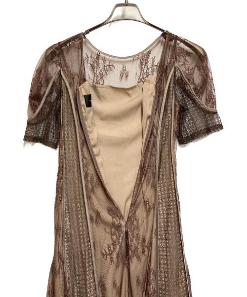 LAGUNA MOON（ラグナムーン）LAGUNA MOON (ラグナムーン) 半袖ワンピース ベージュ サイズ:SIZE Sの古着・服飾アイテム