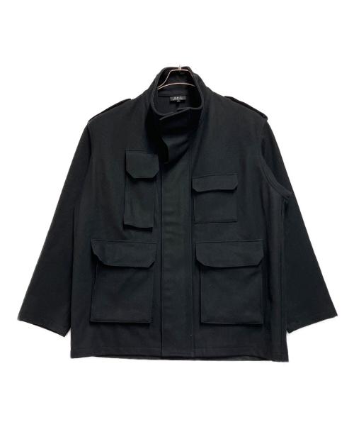 A.P.C.（アーペーセー）A.P.C. (アーペーセー) カラーメルトンコート ブラック サイズ:SIZE Mの古着・服飾アイテム