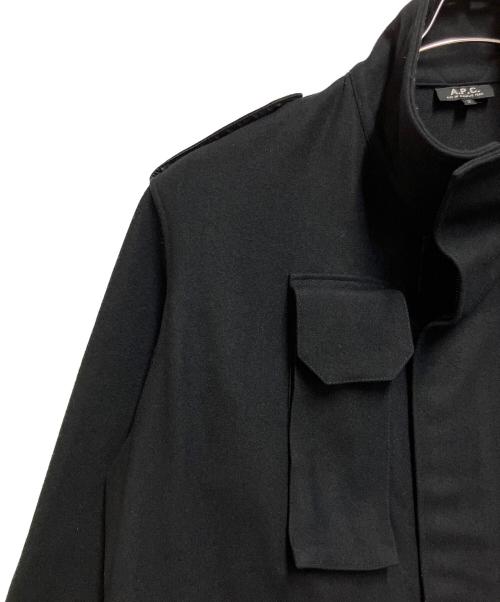 A.P.C.（アーペーセー）A.P.C. (アーペーセー) カラーメルトンコート ブラック サイズ:SIZE Mの古着・服飾アイテム