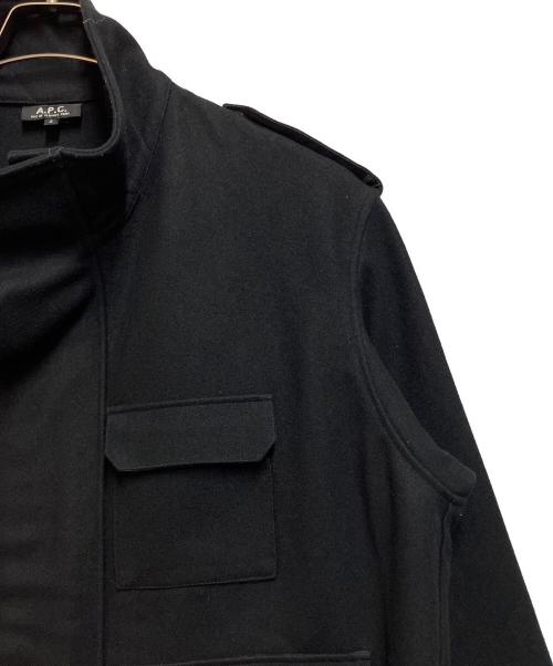 A.P.C.（アーペーセー）A.P.C. (アーペーセー) カラーメルトンコート ブラック サイズ:SIZE Mの古着・服飾アイテム