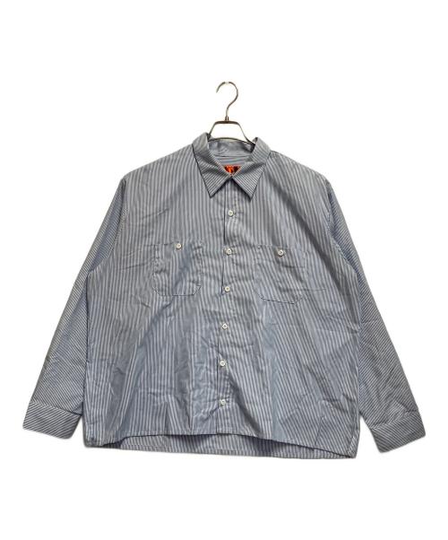 RED KAP（レッド キャップ）RED KAP (レッド キャップ) 長袖シャツ スカイブルー×ホワイト サイズ:SIZE XXLの古着・服飾アイテム