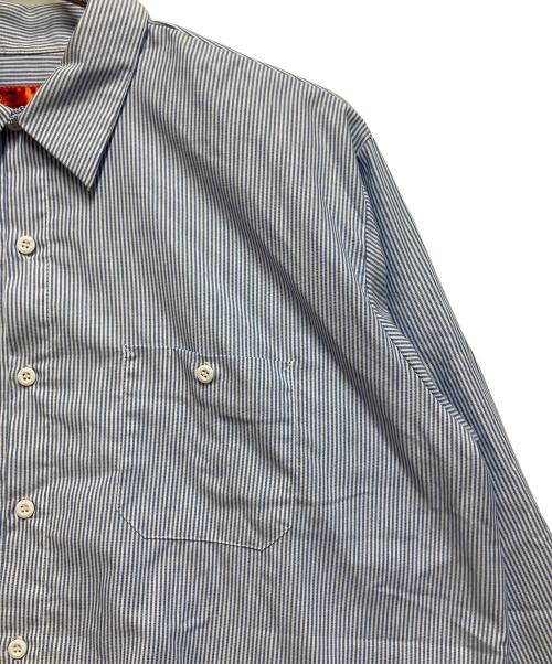 RED KAP（レッド キャップ）RED KAP (レッド キャップ) 長袖シャツ スカイブルー×ホワイト サイズ:SIZE XXLの古着・服飾アイテム