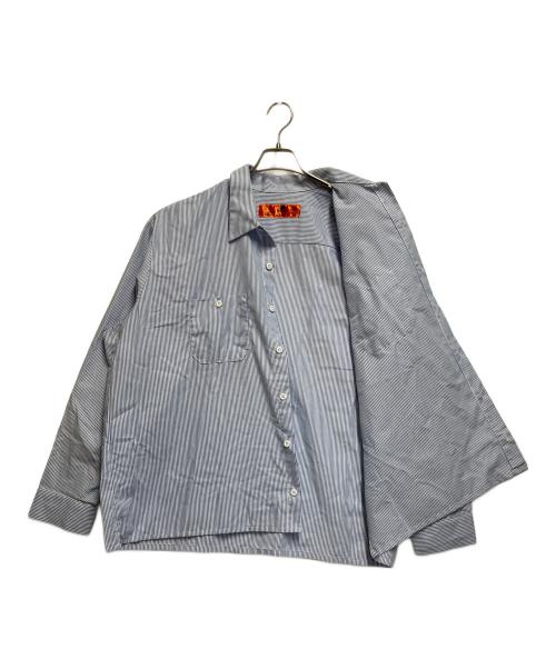 RED KAP（レッド キャップ）RED KAP (レッド キャップ) 長袖シャツ スカイブルー×ホワイト サイズ:SIZE XXLの古着・服飾アイテム