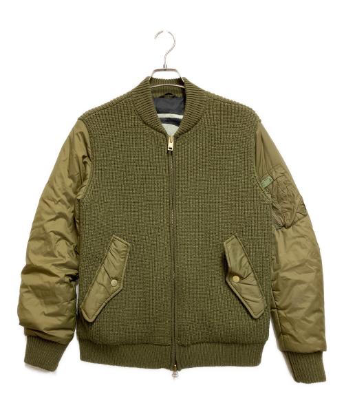 DIESEL（ディーゼル）DIESEL (ディーゼル) 切替MA-1ジャケット オリーブ サイズ:SIZE Mの古着・服飾アイテム