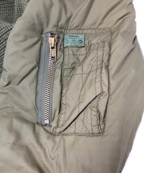 DIESEL（ディーゼル）DIESEL (ディーゼル) 切替MA-1ジャケット オリーブ サイズ:SIZE Mの古着・服飾アイテム