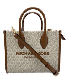 MICHAEL KORS（マイケルコース）の古着「2WAYバッグ」｜アイボリー×ブラウン