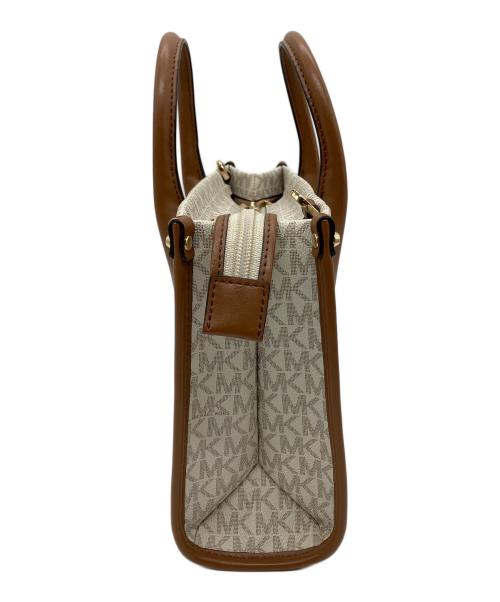 MICHAEL KORS（マイケルコース）MICHAEL KORS (マイケルコース) 2WAYバッグ アイボリー×ブラウンの古着・服飾アイテム