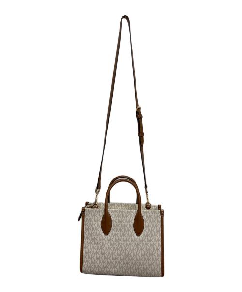 MICHAEL KORS（マイケルコース）MICHAEL KORS (マイケルコース) 2WAYバッグ アイボリー×ブラウンの古着・服飾アイテム