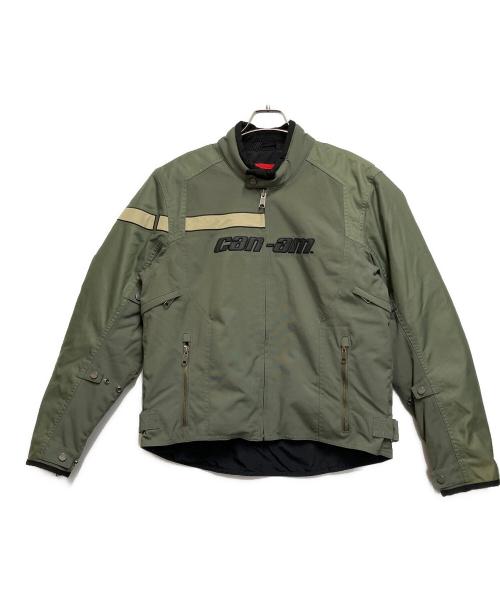 CAN-AM（カンナム）CAN-AM (カンナム) ライダースジャケット グリーン×ブラック サイズ:SIZE Mの古着・服飾アイテム