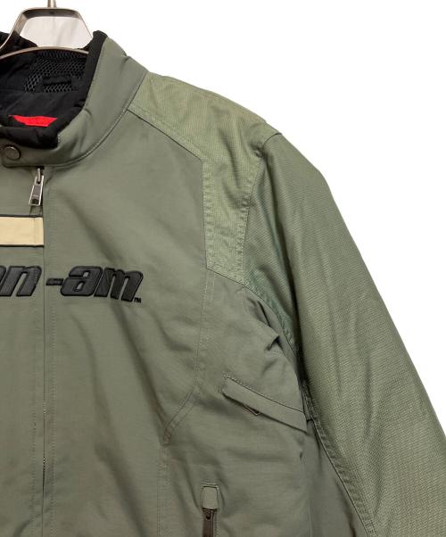 CAN-AM（カンナム）CAN-AM (カンナム) ライダースジャケット グリーン×ブラック サイズ:SIZE Mの古着・服飾アイテム