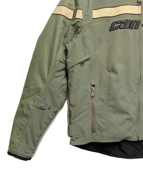 CAN-AM（カンナム）CAN-AM (カンナム) ライダースジャケット グリーン×ブラック サイズ:SIZE Mの古着・服飾アイテム