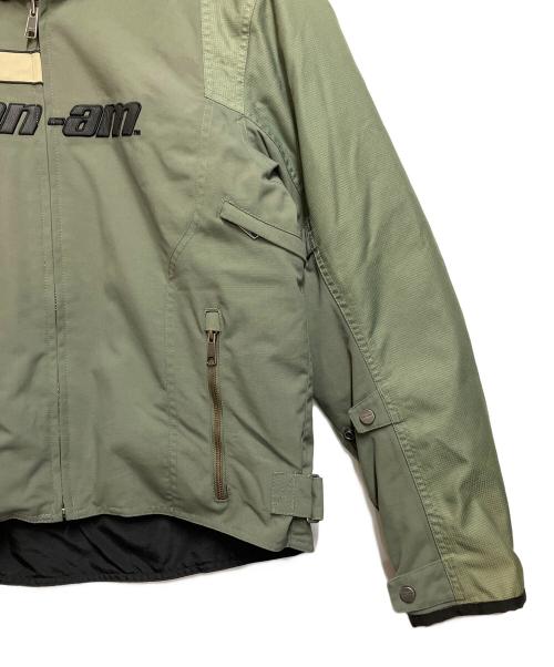 CAN-AM（カンナム）CAN-AM (カンナム) ライダースジャケット グリーン×ブラック サイズ:SIZE Mの古着・服飾アイテム