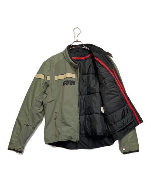 CAN-AM（カンナム）CAN-AM (カンナム) ライダースジャケット グリーン×ブラック サイズ:SIZE Mの古着・服飾アイテム
