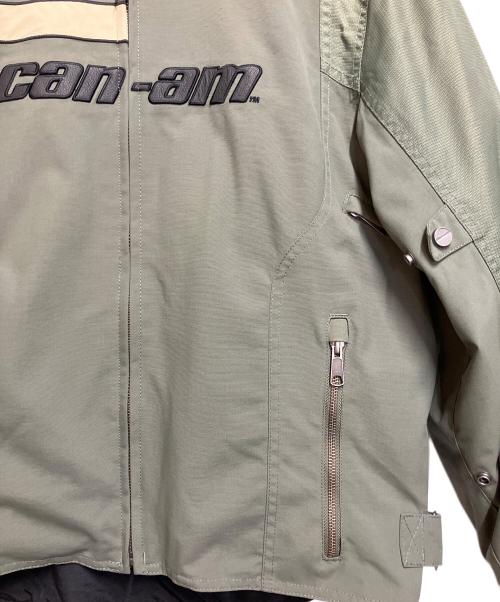 CAN-AM（カンナム）CAN-AM (カンナム) ライダースジャケット グリーン×ブラック サイズ:SIZE Mの古着・服飾アイテム
