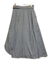 HYKE（ハイク）の古着「CHAMBRAY PLEATED SKIRT」｜インディゴ