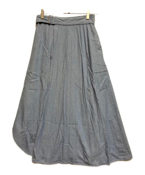 HYKE（ハイク）HYKE (ハイク) CHAMBRAY PLEATED SKIRT インディゴ サイズ:SIZE Sの古着・服飾アイテム