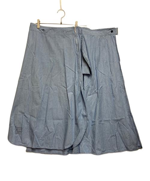 HYKE（ハイク）HYKE (ハイク) CHAMBRAY PLEATED SKIRT インディゴ サイズ:SIZE Sの古着・服飾アイテム