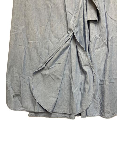 HYKE（ハイク）HYKE (ハイク) CHAMBRAY PLEATED SKIRT インディゴ サイズ:SIZE Sの古着・服飾アイテム