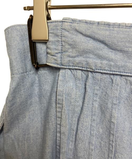 HYKE（ハイク）HYKE (ハイク) CHAMBRAY PLEATED SKIRT インディゴ サイズ:SIZE Sの古着・服飾アイテム