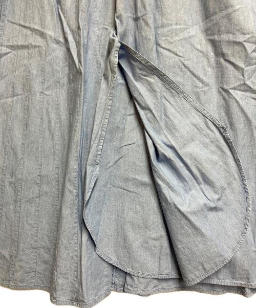 HYKE（ハイク）HYKE (ハイク) CHAMBRAY PLEATED SKIRT インディゴ サイズ:SIZE Sの古着・服飾アイテム