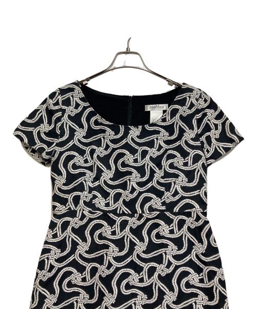 MaxMara（マックスマーラ）MaxMara (マックスマーラ) 半袖ワンピース ネイビー×ホワイト サイズ:SIZE 44の古着・服飾アイテム