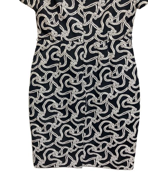MaxMara（マックスマーラ）MaxMara (マックスマーラ) 半袖ワンピース ネイビー×ホワイト サイズ:SIZE 44の古着・服飾アイテム