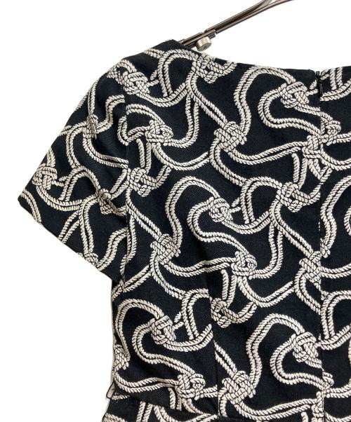 MaxMara（マックスマーラ）MaxMara (マックスマーラ) 半袖ワンピース ネイビー×ホワイト サイズ:SIZE 44の古着・服飾アイテム
