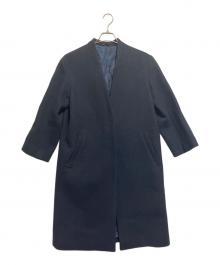 J.PRESS×FOX FLANNEL（ジェイプレス）の古着「ノーカラーコート」｜ネイビー