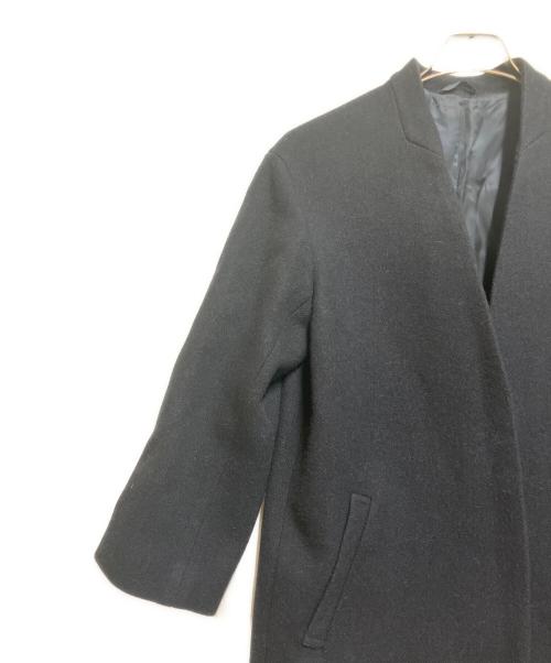 J.PRESS（ジェイプレス）J.PRESS (ジェイプレス) FOX FLANNEL ノーカラーコート ネイビー サイズ:SIZE Mの古着・服飾アイテム