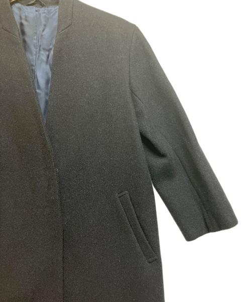 J.PRESS（ジェイプレス）J.PRESS (ジェイプレス) FOX FLANNEL ノーカラーコート ネイビー サイズ:SIZE Mの古着・服飾アイテム