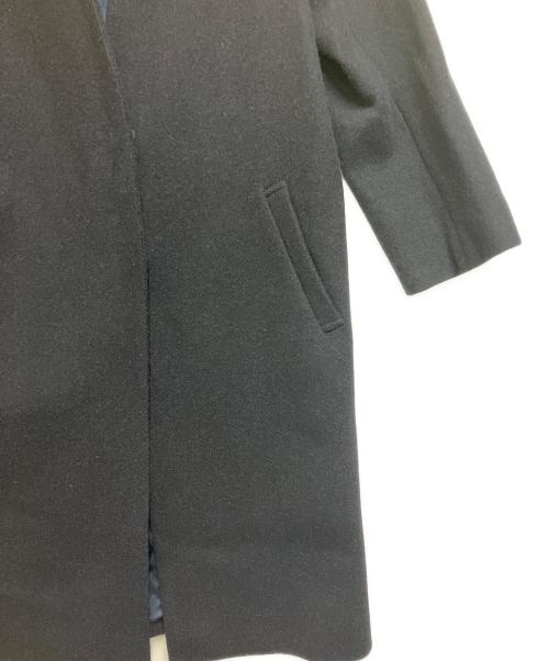 J.PRESS（ジェイプレス）J.PRESS (ジェイプレス) FOX FLANNEL ノーカラーコート ネイビー サイズ:SIZE Mの古着・服飾アイテム