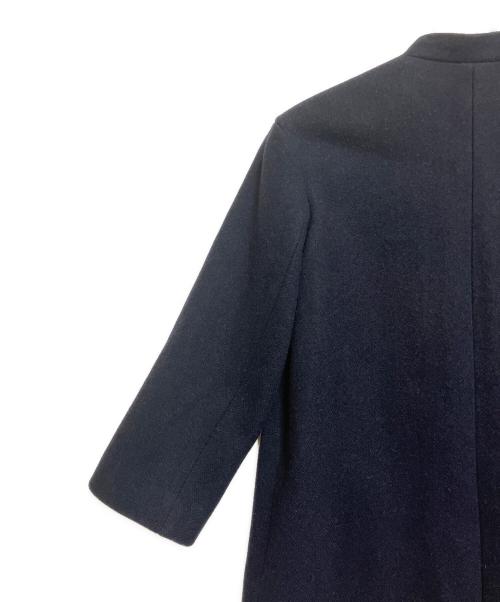 J.PRESS（ジェイプレス）J.PRESS (ジェイプレス) FOX FLANNEL ノーカラーコート ネイビー サイズ:SIZE Mの古着・服飾アイテム