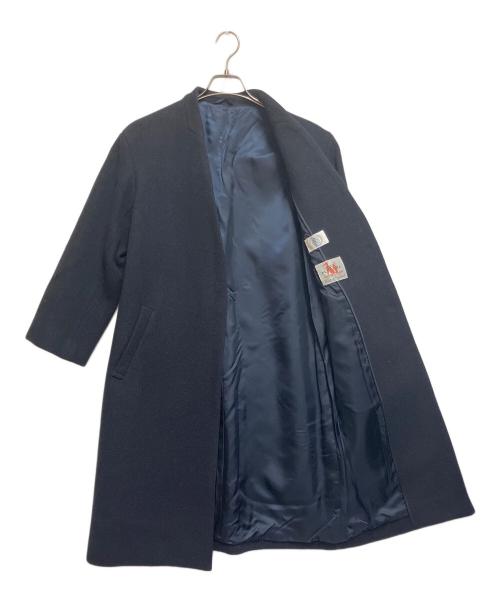J.PRESS（ジェイプレス）J.PRESS (ジェイプレス) FOX FLANNEL ノーカラーコート ネイビー サイズ:SIZE Mの古着・服飾アイテム