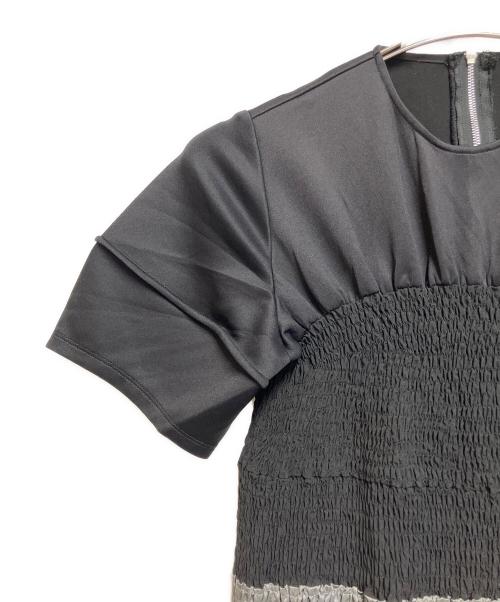 UN3D.（アンスリード）UN3D. (アンスリード) 半袖ワンピース ブラック サイズ:SIZE 38の古着・服飾アイテム
