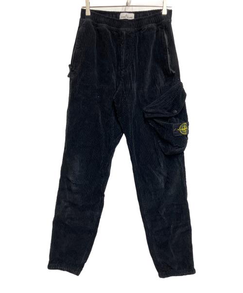 STONE ISLAND（ストーンアイランド）STONE ISLAND (ストーンアイランド) コーデュロカーゴイパンツ ブラック サイズ:SIZE 71cm(W28)の古着・服飾アイテム