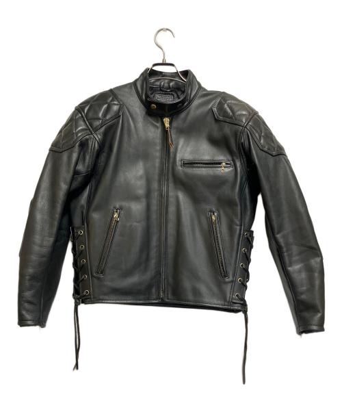KADOYA（カドヤ）KADOYA (カドヤ) ライダースジャケット ブラック サイズ:ＳＩＺＥ　Lの古着・服飾アイテム