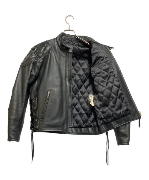 KADOYA（カドヤ）KADOYA (カドヤ) ライダースジャケット ブラック サイズ:ＳＩＺＥ　Lの古着・服飾アイテム