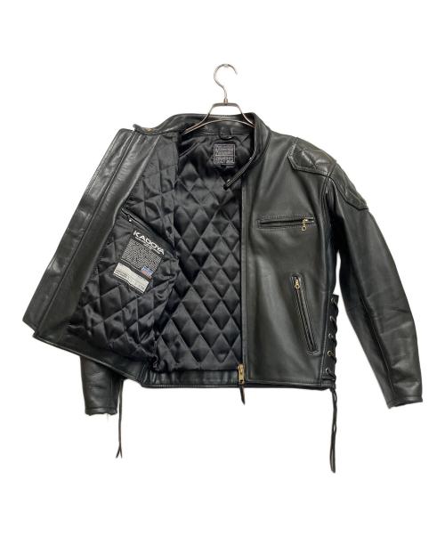 KADOYA（カドヤ）KADOYA (カドヤ) ライダースジャケット ブラック サイズ:ＳＩＺＥ　Lの古着・服飾アイテム