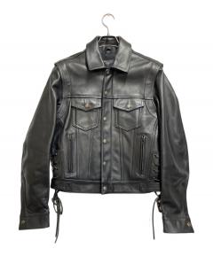 中古・古着通販】KADOYA (カドヤ) シングルライダースジャケット