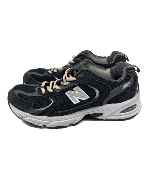 NEW BALANCE（ニューバランス）NEW BALANCE (ニューバランス) ローカットスニーカー ブラック×ホワイト サイズ:25.5の古着・服飾アイテム