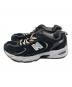 NEW BALANCE (ニューバランス) ローカットスニーカー ブラック×ホワイト サイズ:25.5：5000円