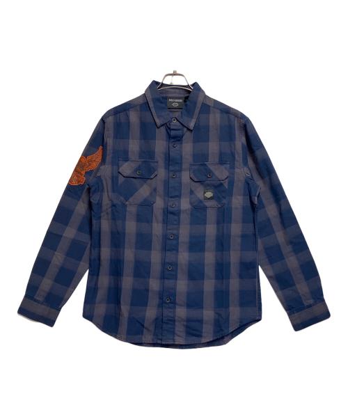 HARLEY-DAVIDSON（ハーレーダビッドソン）HARLEY-DAVIDSON (ハーレーダビッドソン) 長袖シャツ ネイビー サイズ:SIZE M 未使用品の古着・服飾アイテム